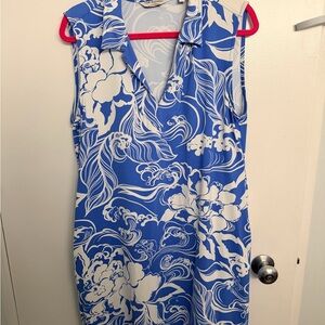 Tori Richard Blue and White Floral Shirt